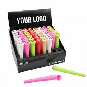 Tube en PS transparent de 16x112mm avec bouchon à vis en PP, qualité alimentaire, flacon étanche pour l'emballage de herbes, tabac, épices et produits à fumer - Vente en gros - Product Image 1