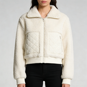 <span class=keywords><strong>Blazer</strong></span> Invernale a Maniche Lunghe con Patchwork e Colletto per <span class=keywords><strong>Donna</strong></span>, Giacca Calda con Zip in <span class=keywords><strong>Tweed</strong></span> - Product Image 2