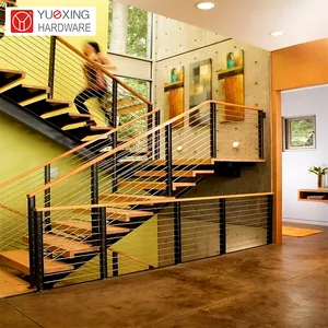 Mono Stringer Staircase with Wood Treads: Classic Warmth Blending with Modern Style
