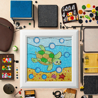 Kit de peinture diamant tortue dessin animé Animal peint à la main cadre 5D écologique inclus meilleur cadeau de décoration murale pour enfants enfants