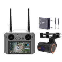Skydroid H12 12-Channel 2.4GHz, Remote Control Video 1080P terintegrasi dengan penerima kabel Data PIX kamera opsional