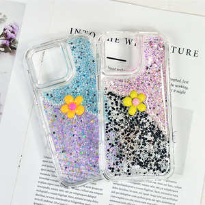 Hoa Long Lanh 3 Trong 1 Điện Thoại Trường Hợp Đối Với <span class=keywords><strong>iPhone</strong></span> 16 Pro 15 14 Pro Max <span class=keywords><strong>360</strong></span> Điện Thoại Bìa Fundas De Celuar - Product Image 2