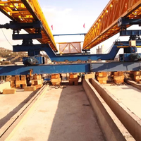 Grúa lanzadora de puente de viga grande 120t viga de lanzamiento de puente tipo trussed para construcción de carreteras y puentes