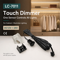 Interrupteur tactile à intensité variable 12V 24V, contrôle centralisé, capteur LED pour éclairage de meubles sous armoire, placard, armoire, LC-7011