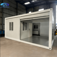 Maison préfabriquée modulaire en conteneur à installation rapide et facile avec structure en acier durable, ouverture latérale, boutique temporaire, bureau, cabine mobile