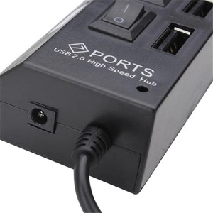 Hub <span class=keywords><strong>USB</strong></span> de 7 <span class=keywords><strong>Puertos</strong></span> <span class=keywords><strong>USB</strong></span> 2.0 con Interruptores de Encendido/Apagado y Cable Adaptador de Corriente DC para <span class=keywords><strong>PC</strong></span> Portátil, Divisor de Hub <span class=keywords><strong>USB</strong></span> de 1 a 7 <span class=keywords><strong>Puertos</strong></span> - Product Image 3