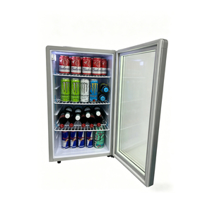 Nuelead NE-98CR Rapid Cooling 98L Glass Door Countertop Fridge Compressor Refrigerator with <b>Shelves</b> - Product Image 5