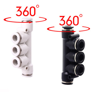 Conector Rápido Neumático PK4, Conector Rápido de Cinco Vías de Plástico PK6, Conector de Cinco Vías PK8, Diámetro Exterior PK10, Manguera de Aire PK12 - Product Image 2