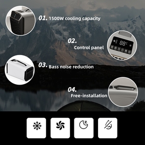 Climatiseur portable, refroidissement uniquement, utilisation extérieure, 5200 BTU, 1500 W, quatre modes, drainage intelligent de l'eau, climatiseur portable gratuit - Product Image 3