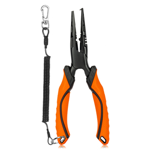 <span class=keywords><strong>Pince</strong></span> de pêche multifonction portable en acier au carbone écologique, ouvre-anneaux, résistante <span class=keywords><strong>à</strong></span> la corrosion, extracteur d'hameçons pour eau salée, avec cordon - Product Image 1