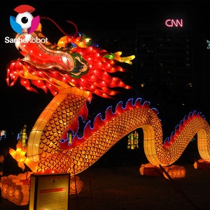 Belle lanterne en soie du Nouvel An chinois étanche personnalisée pour les installations du parc d'attractions - Product Image 1