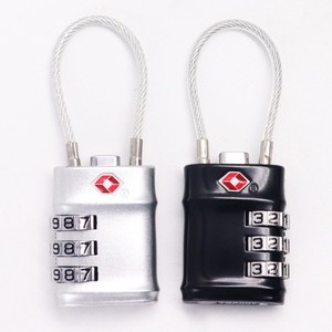 Candado de Combinación Personalizado sin Llave con <span class=keywords><strong>Cable</strong></span>, Aprobado por la <span class=keywords><strong>TSA</strong></span>, de 3 Dígitos, para Maletas - Product Image 1