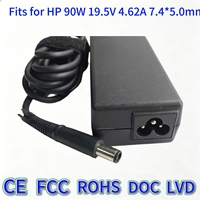 Adaptateur secteur de remplacement 90W 19.5V 4.62A 7.4*5.0mm avec embout large, câble de charge TPN-CA18 pour ordinateur portable HP