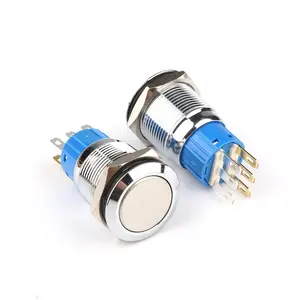 16mm 12V illuminate anti-vandal waterproof stainless steel power switches,momentary led mini small metal push button switch 12mm