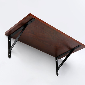 Support d'étagère métallique JINNATE, noir et blanc, en fer, à fixer au mur, pour étagère de rangement, angle de 90 degrés - Product Image 2