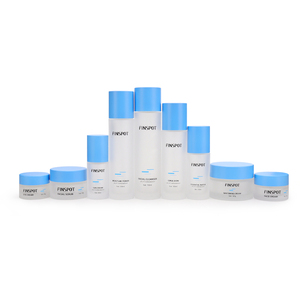 Ensemble de flacons cosmétiques en verre <span class=keywords><strong>FINSPOT</strong></span> avec bouchon bleu, emballage pour soins de la peau, tonique, lotion, crème - Product Image 2
