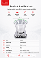 Lampe frontale LED rechargeable OEM pour le camping, la pêche nocturne et l'exploitation minière, lampe portable pour mineurs avec garantie de 3 ans