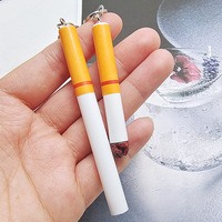 Llavero creativo de simulación, mini cigarrillo de resina divertido, colgante divertido, accesorio transfronterizo, llavero