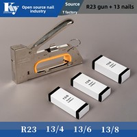 Agrafeuse manuelle robuste en métal R23-1008F pour agrafes 13/4, 13/6, 13/8, pour la décoration de portes en bois, les étagères et le profilage en U