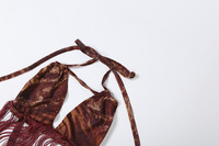 Ensemble sexy deux pièces : crop top bandage et jupe fendue – Tenue de plage