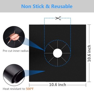 Estufa Protector Cubierta Liner Negro Venta caliente Chuanda <span class=keywords><strong>Oferta</strong></span> <span class=keywords><strong>Gas</strong></span> Estufa Protector - Product Image 6