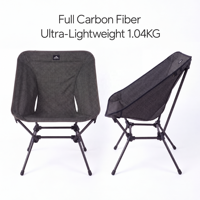 Chaise de camping pliante ultralégère en fibre de carbone à cadre carré, 1,04 kg, capacité 150 kg, portable pour la plage, la pêche et les voyages