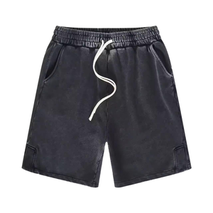 Shorts décontractés pour hommes à taille élastique, longueur genou, avec poches latérales, coupe confortable et décontractée, shorts d'été pour tous les jours - Product Image 1