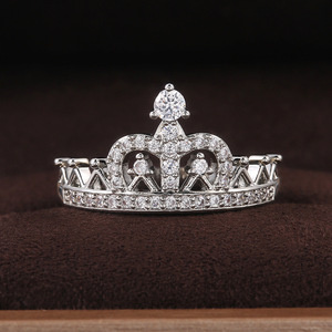 Crown Ring for Women Elegant Proposal Wedding Western Style Fashion Finger Accessory Gift - Product Image 6