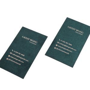 Thẻ kinh doanh giấy xanh sang trọng lá vàng cảm ơn thiệp chúc mừng của bạn tạo danh thiếp riêng miễn phí - Product Image 3