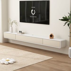 Nouveau Design Meuble TV en Bois <span class=keywords><strong>avec</strong></span> Tiroirs de Rangement Prix de Gros Personnalisé Blanc Flottant Luxe Support TV Mural pour Chambre - Product Image 4