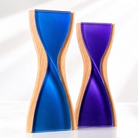 Trophée personnalisé en bois massif et cristal, écologique, pour la reconnaissance des employés d'entreprise, cadeaux promotionnels pour salons professionnels