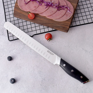 <span class=keywords><strong>Cuchillo</strong></span> <span class=keywords><strong>profesional</strong></span> de cocina de acero inoxidable 5Cr15MoV, 9 pulgadas, para tallar carne, jamón, con mango G10 - Product Image 2