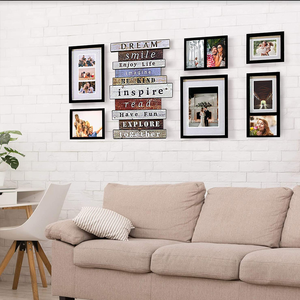 إطار الصورة: ديكور جداري مجموعة ديكور جداري-صورة سوداء ذهبية إطار كبير معرض صور سيلفي - Product Image 3