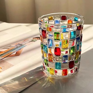 Verre à vin en cristal, cadeau de retraite, design mignon, tasse avec tissage de lignes peintes à la main - Product Image 6