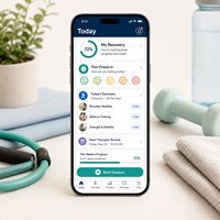 Développement d'une application intelligente de réadaptation physique pour iOS et Android avec des programmes d'exercices et des tutoriels vidéo LionCreate