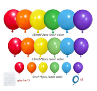 Kit d'arche de ballons arc-en-ciel en gros pour fournisseur de fêtes depuis 15 ans, guirlande de ballons colorés en latex pour fête, arche de ballons pour la rentrée scolaire