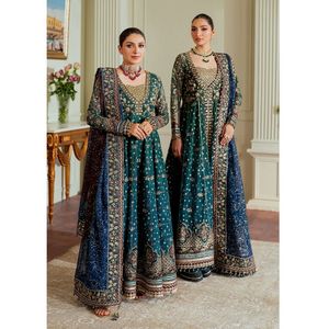 Trajes de Chifón Bordados Sin Coser de Diseñadores Pakistaníes, Conjunto de 3 Piezas, Kurti Casual Diario para Mujer, Ropa para Bodas y Fiestas - Product Image 5