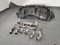 Kit de carrosserie léger personnalisé pour Lamborghini Huracan LP580 LP610, pare-chocs arrière en fibre de carbone de style T amélioré + kit de carrosserie avec tuyau d'échappement