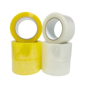<span class=keywords><strong>Nastro</strong></span> Trasparente 4,5 cm di Larghezza, Pellicola BOPP Biadesiva con Adesivo Acrilico, Rotolo Grande Spesso per Imballaggio e Spedizioni - Product Image 1
