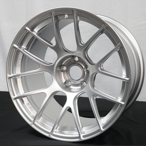 ล้อรถแข่งอะลูมิเนียมฟอร์จสีเงินเงาสูง ปรับแต่งได้เต็มที่สำหรับ BMW, Mercedes, Tesla, Audi, Toyota - Product Image 4