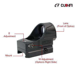 Mirino a punto rosso Cuinfi Falcon 1x26 Shake Awake compatto multi-reticolo tattico per la caccia - Product Image 4