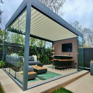 2-20% de descuento Pabellón exterior personalizado Terraza Toldo Jardín Gazebo eléctrico Pérgola independiente con techo abierto y cerrado - Product Image 1