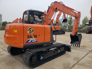 Original second-hand Hitachi ZX75 crawler excavator 7.5 tons Zaxis75 <b>small</b> hydraulic excavator suitable for farmland and fish po - Product Image 1