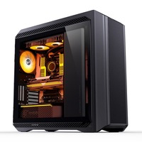Boîtier PC de jeu de bureau Jonsbo D400 ATX avec verre trempé et USB 3.0, tour élégante résistante à l'eau et au refroidissement liquide