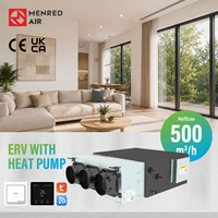 Système de ventilation d'air frais à pompe à chaleur HP-ERV en acier galvanisé monté au plafond, déshumidification, refroidissement, purification
