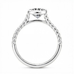 Anillo Moderno con Diamante Redondo de 1.50 Quilates Cultivado en Laboratorio para Mujer, en Plata de Ley 925, Titanio, Oro de 10K, 14K, 18K, Joyería Minimalista - Product Image 2
