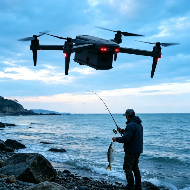 T33 Hopper Mode Hook Mode 1500g 3.3 Pounds Load Capacity 1KM Max Casting Range Erbium Throwing One-click Airdrop Fishing Drone