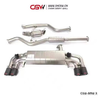 Tuyau d'échappement et silencieux en acier inoxydable avec soupapes pour BMW G20 330I