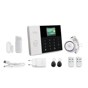 GSM alarm WIFI tuya APP push sim card high decibel alarm gas carbon monoxide smoke detection wireless alarm system