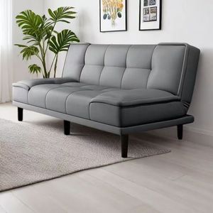 Sofá Cama de Cuero PU de Tres Plazas, Simple y Moderno, para Sala de Estar, Apartamento y Dormitorio, Plegable, Doble Uso, Muebles para el Hogar - Product Image 2